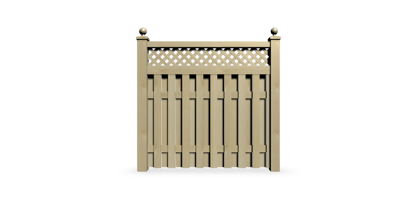 A configurable decorative fence section