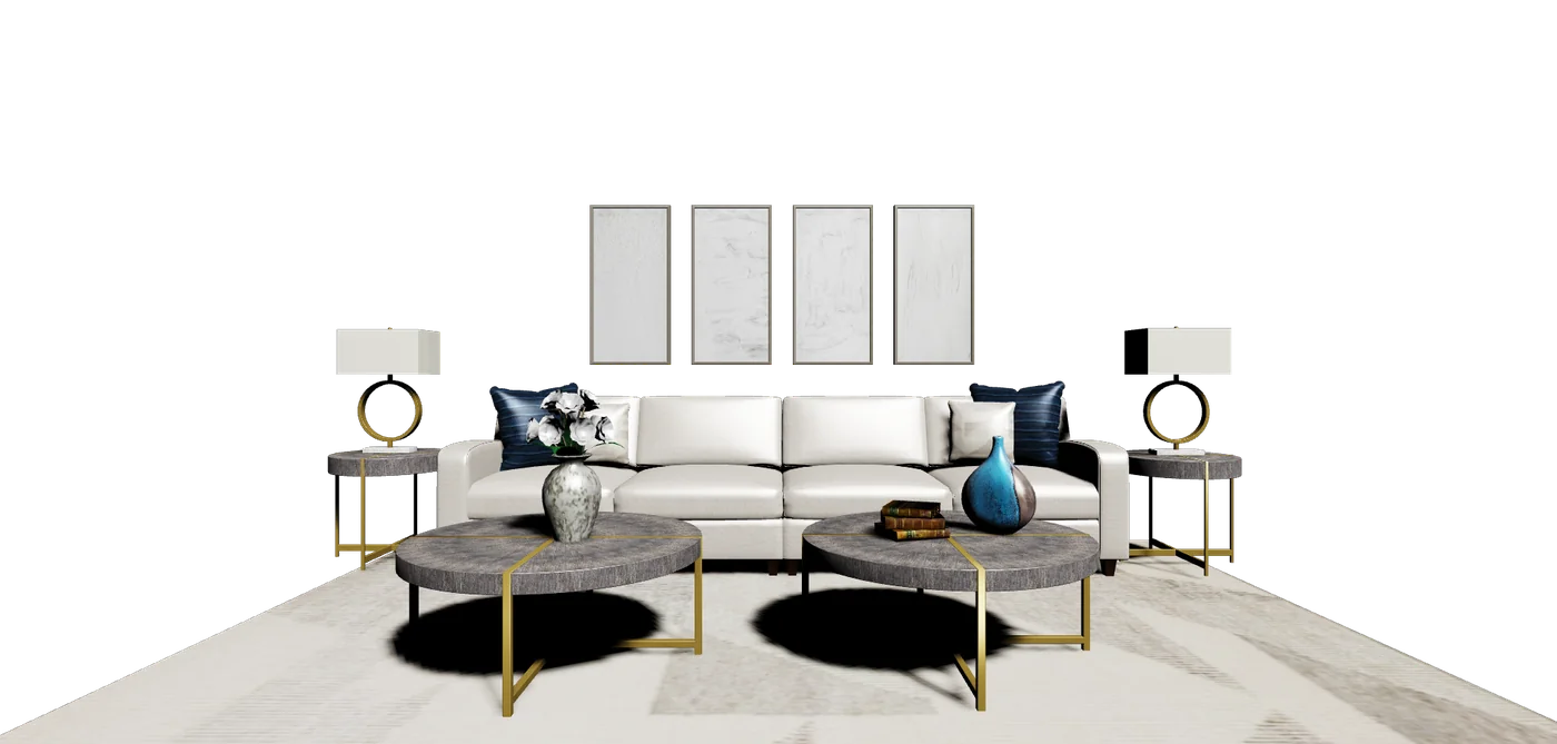 Living-room seating with coordinating furniture