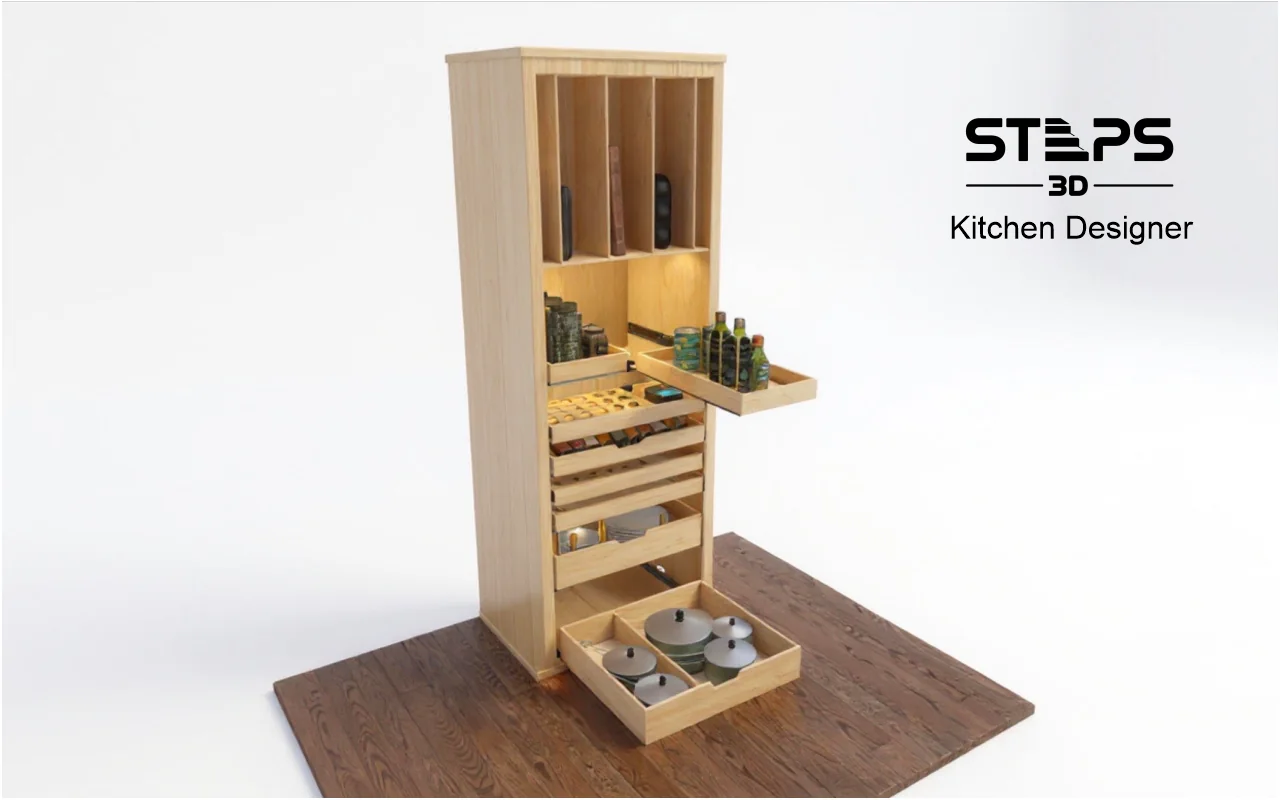 Cabinet storage components and product options