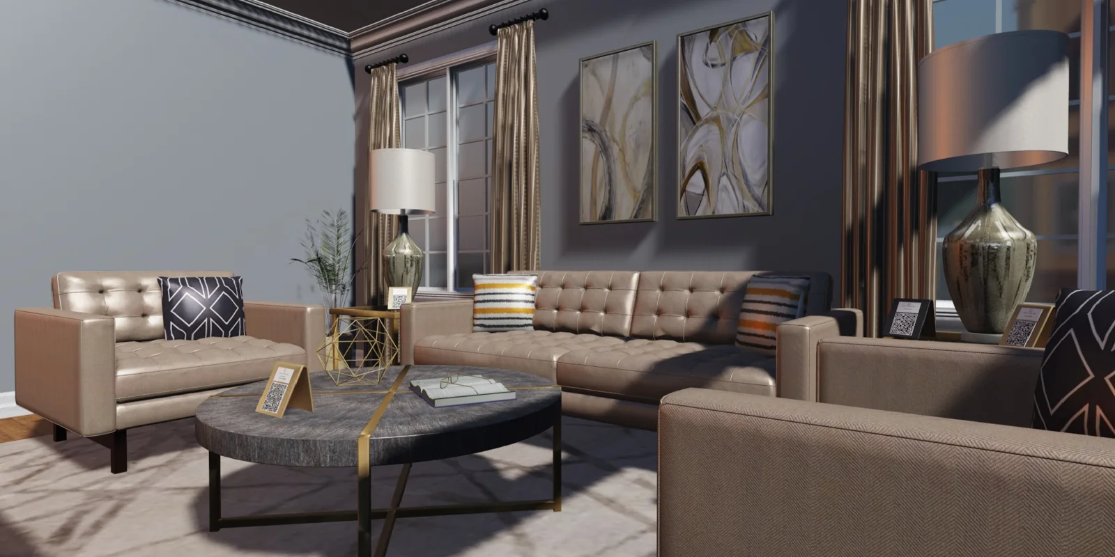 A room visualization created with 3Dream