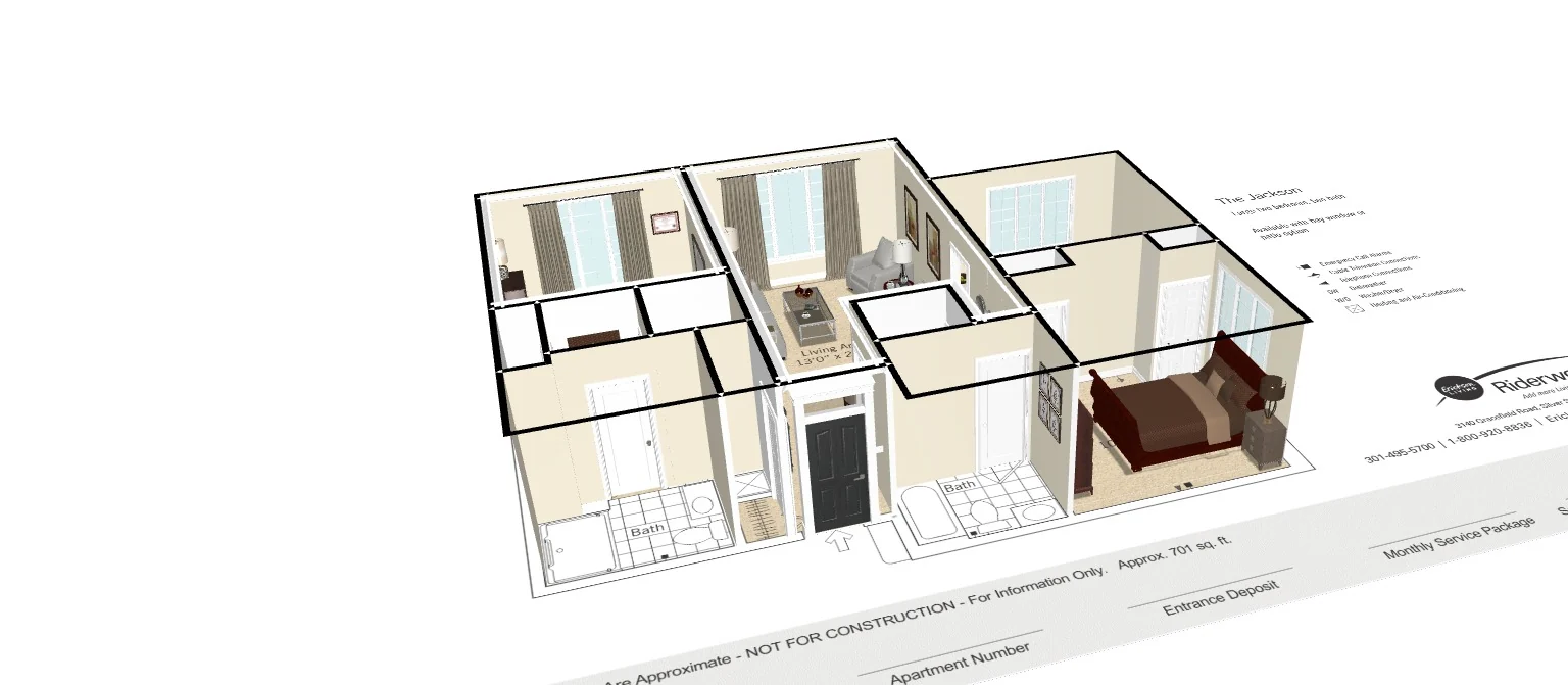 Bird’s-eye 3D suite planning view