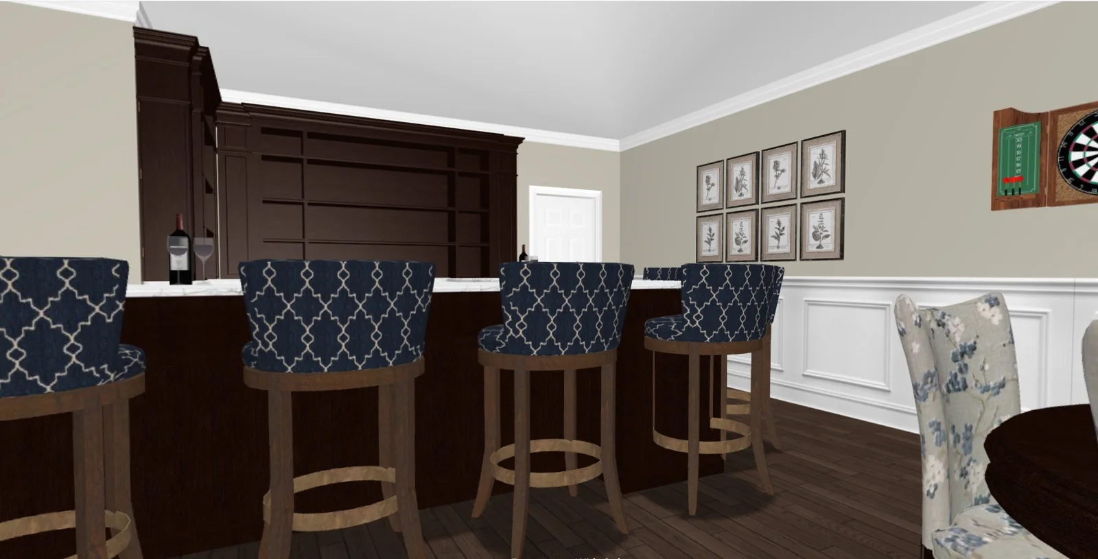 Basement wet bar